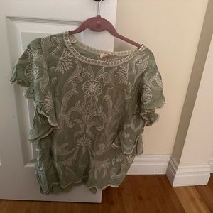 Light green boho style top